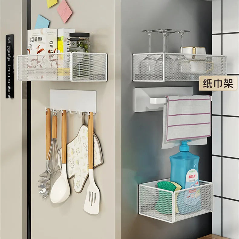 Cesta Organizadora Magnética para Lateral de Geladeira