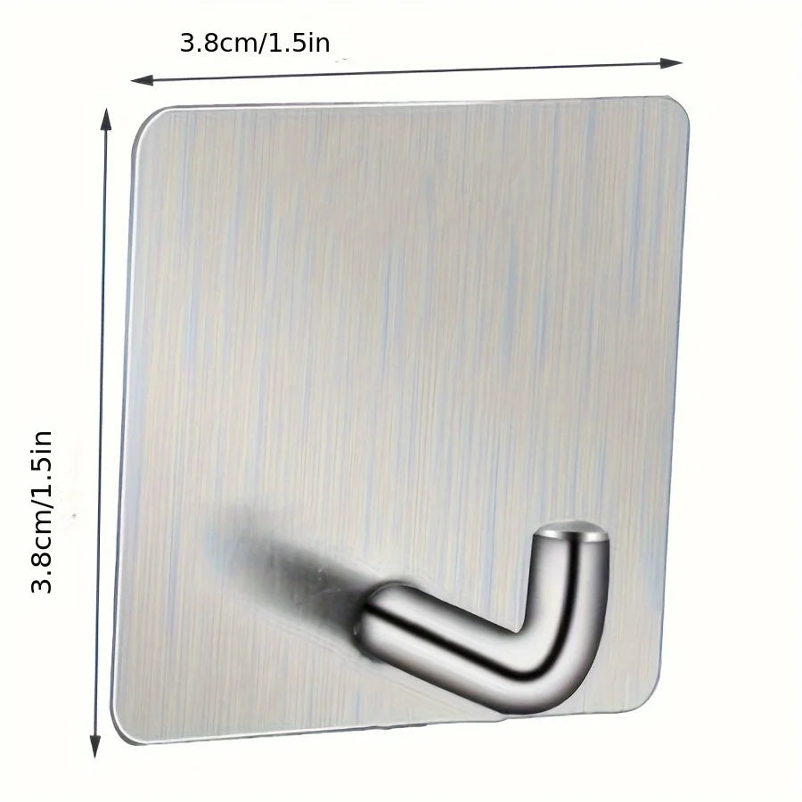 Kit Ganchos Adesivos em Aço Inox de Alta Fixação