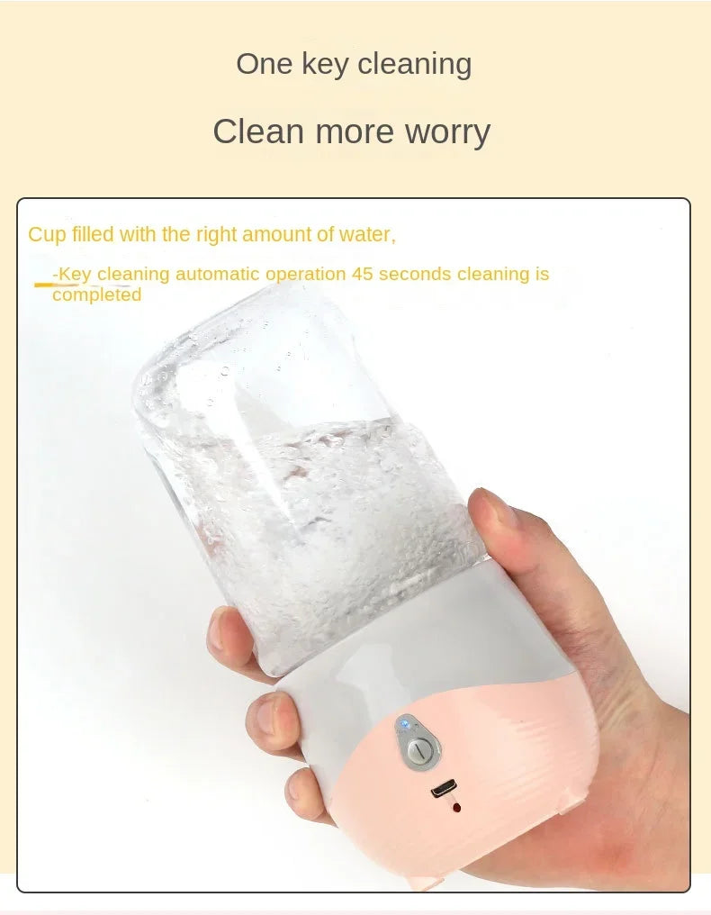 Mini Liquidificador Portátil 400ml: Recarregável USB para Smoothies e Shakes