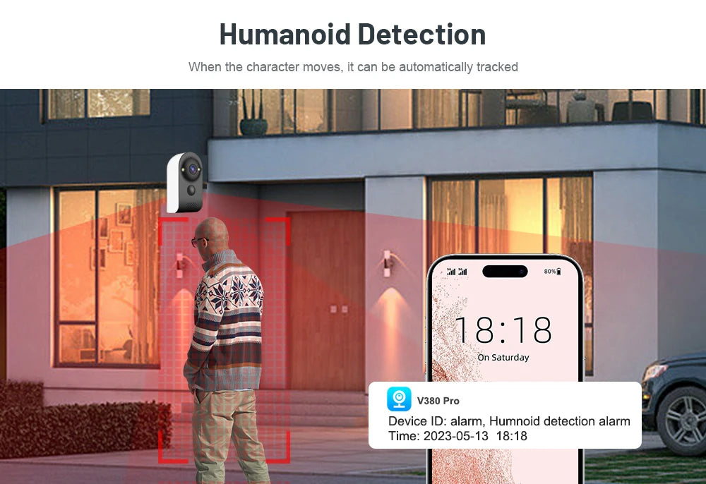 Câmera de Segurança Wifi 5MP Sem Fio com Bateria e Visão Noturna