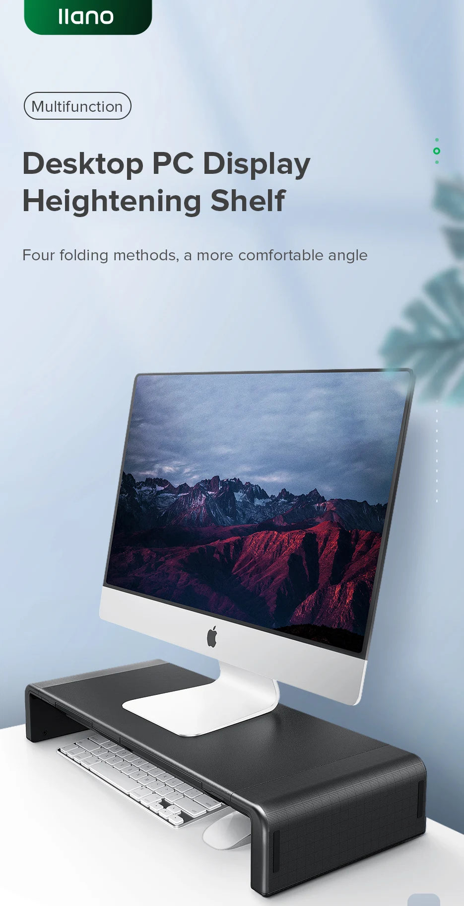 Suporte Ergonômico para Monitor e Notebook (Base de Mesa)