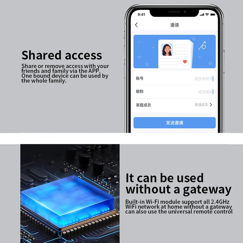 Central Inteligente Tuya com Luz RGB: Controle Tudo Pelo Celular