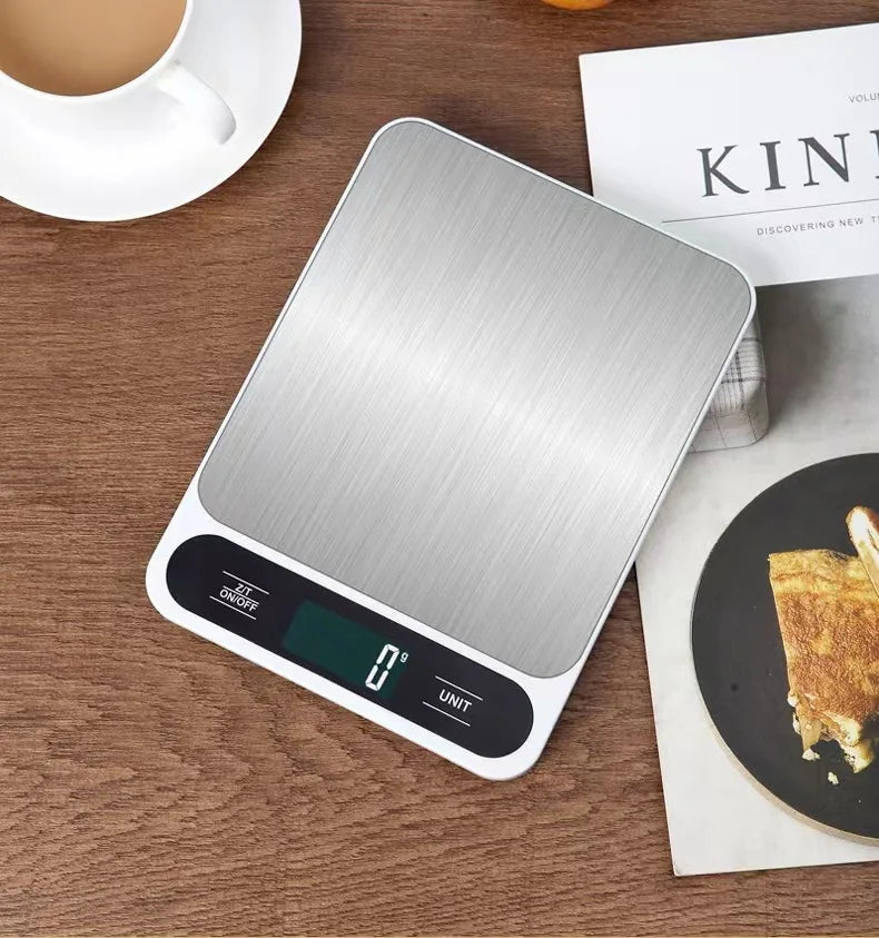 Balança Culinária LCD em Aço Inox (Precisão 1g)