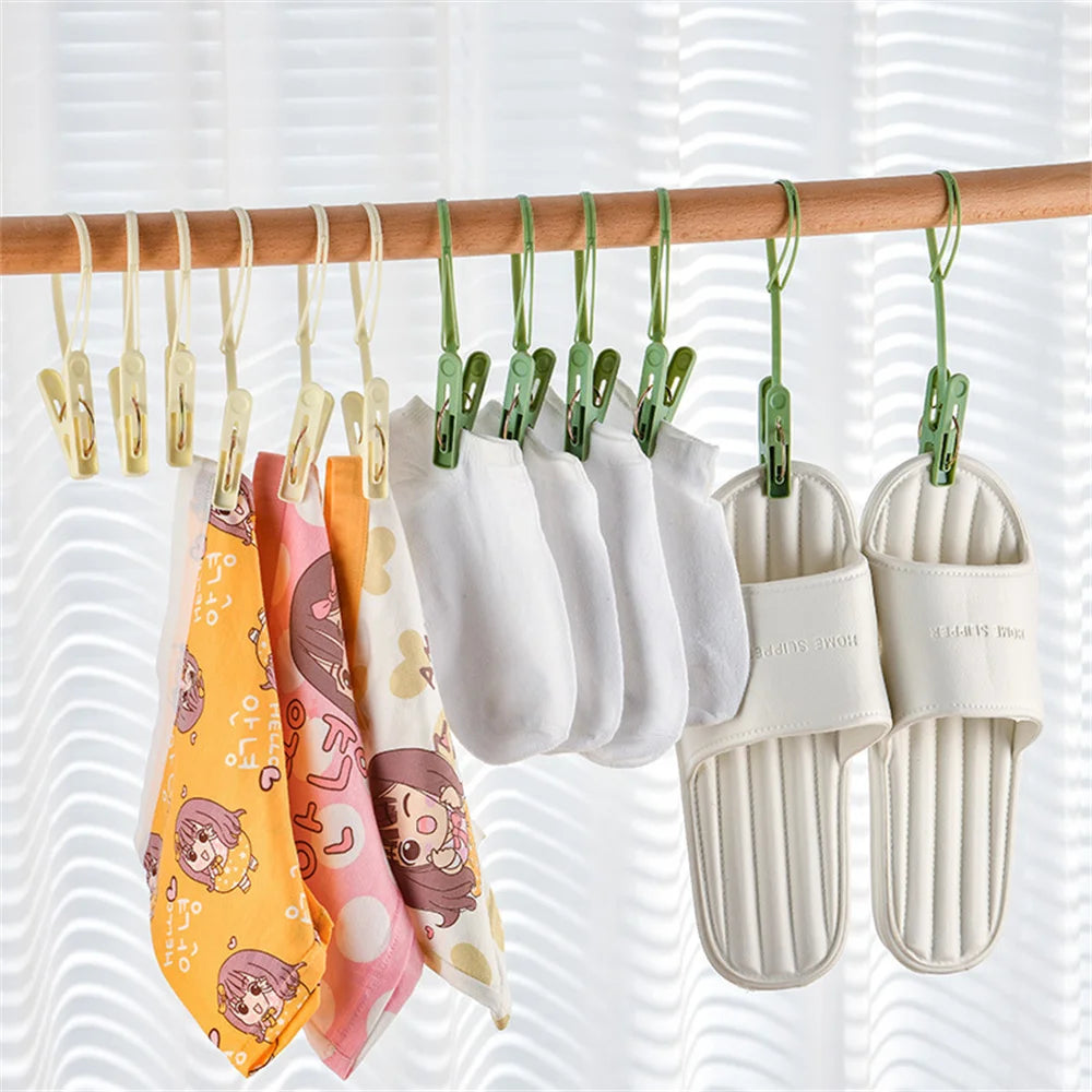 24 Mini Prendedores de Roupa Resistentes com Corda Inclusa