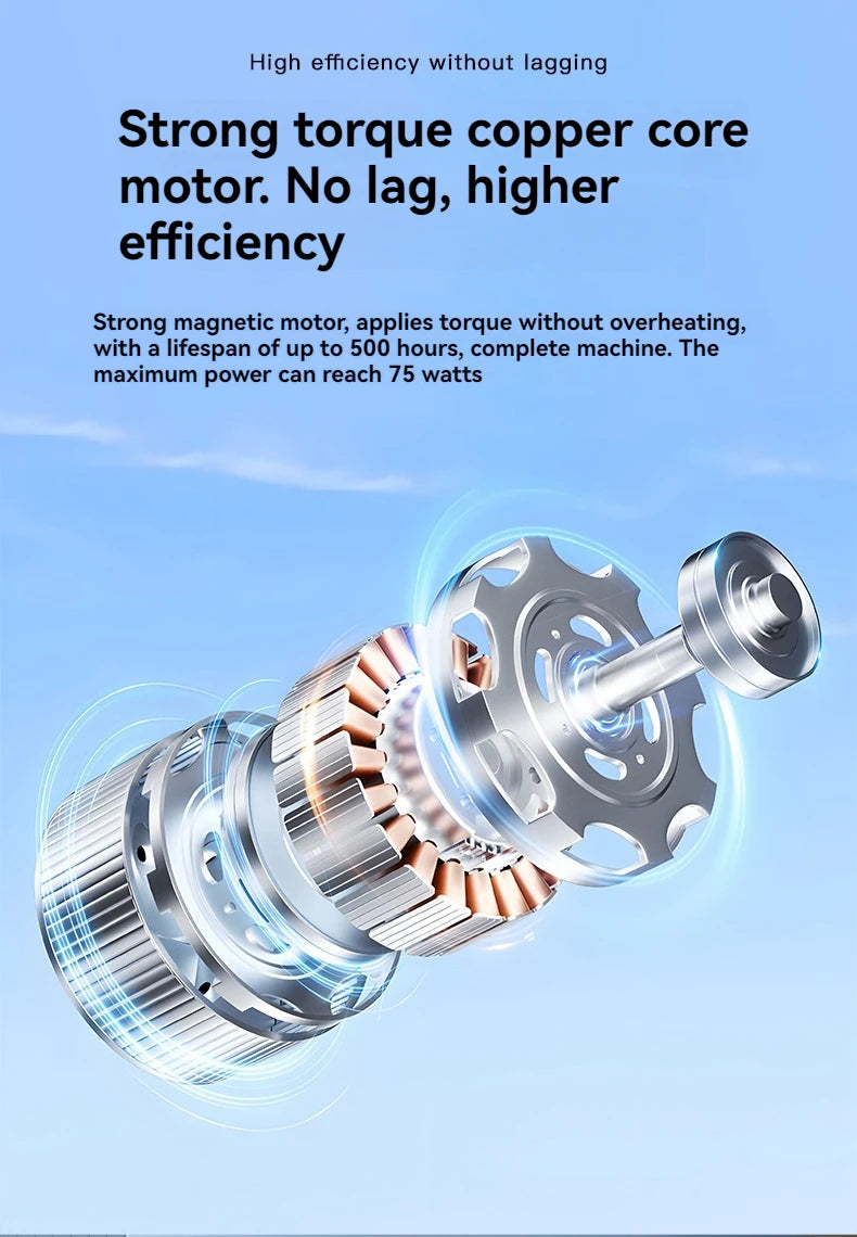 Esfregão Elétrico Giratório Recarregável com até 9 Acessórios de Limpeza