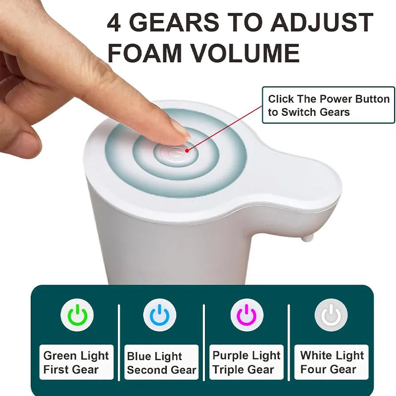 Dispenser Automático 600ml de Espuma ou Álcool com Sensor (Recarregável)