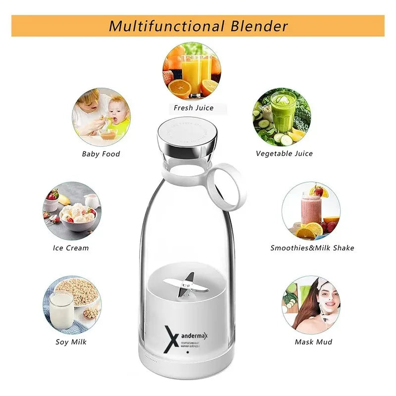 Copo Liquidificador 600ml: Multifuncional com Carga USB