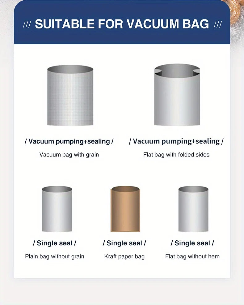 Máquina Seladora a Vácuo: Sistema Automático (Incluso 10 Sacos)