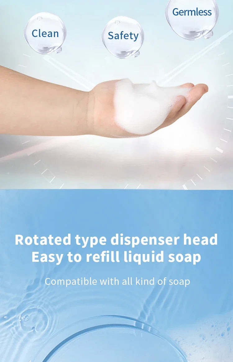 Dispenser Automático de Espuma ou Gel para Parede e Bancada 400ml