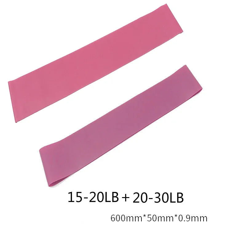 Kit 2 Faixas Elásticas Mini Band para Treino Funcional