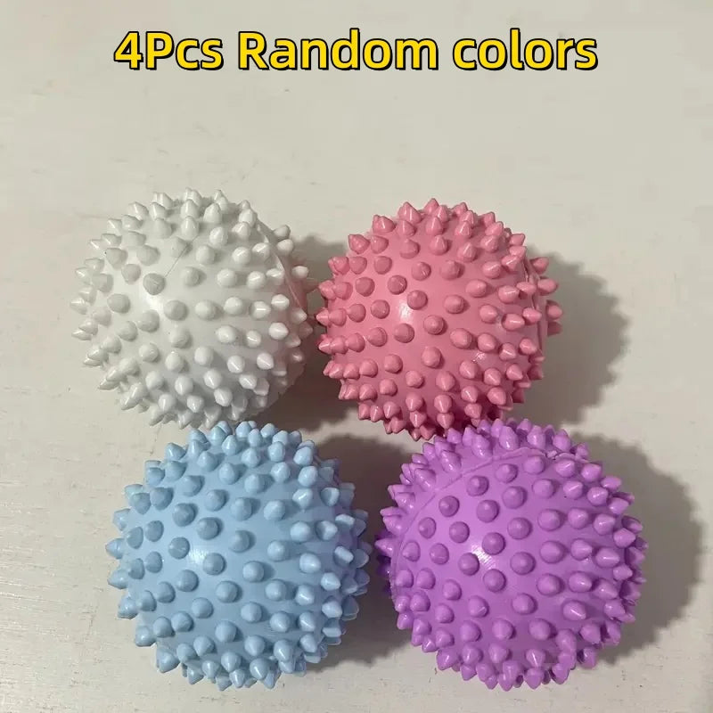 Kit 4/8/12 Bolas de Lavanderia Reutilizáveis (PVC Durável)