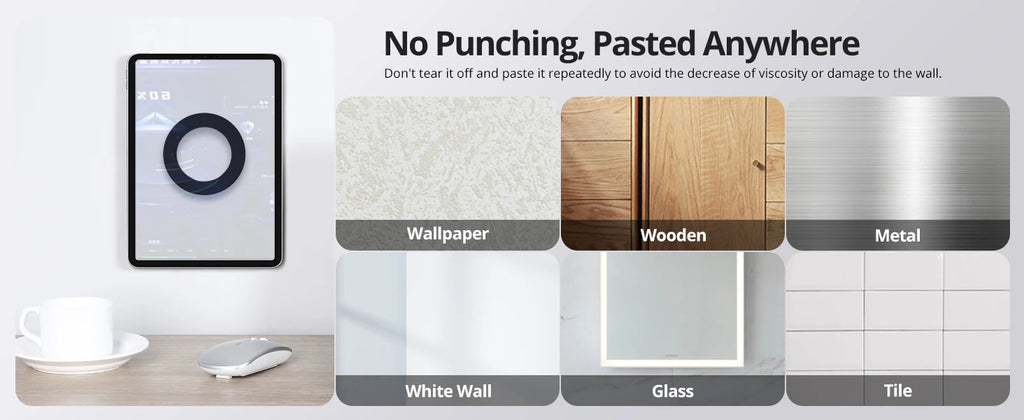 Suporte Magnético de Parede para Tablet e iPad