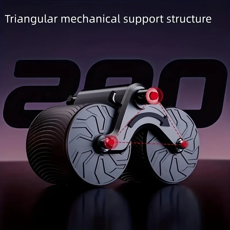 Roda Abdominal Dupla com Suporte para Celular (Exercício em Casa)