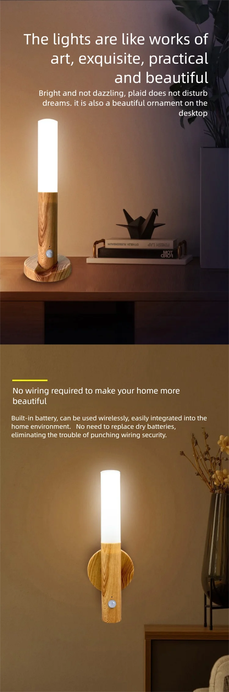 Luminária Noturna com Sensor de Movimento e Base Magnética