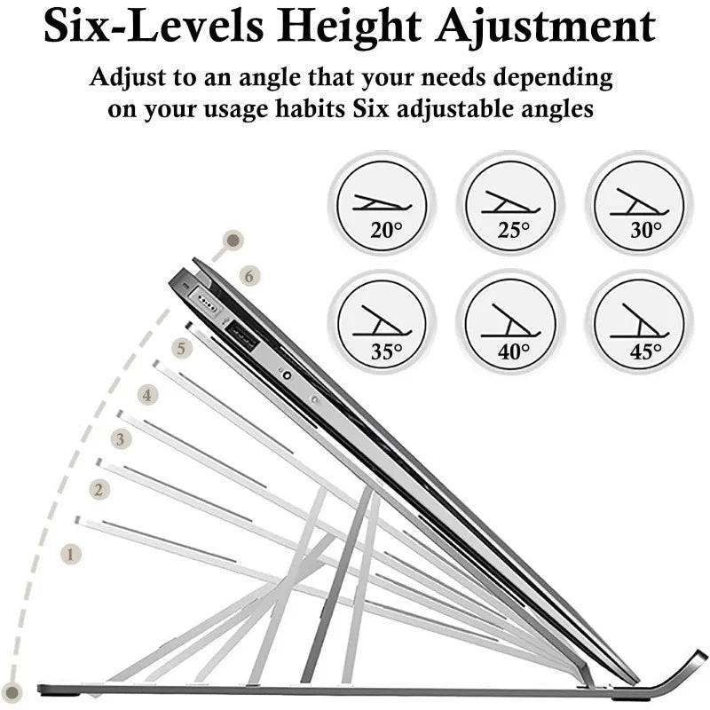 Suporte Ajustável e Dobrável em Alumínio para Notebook e Tablet (10-15.6 pol)