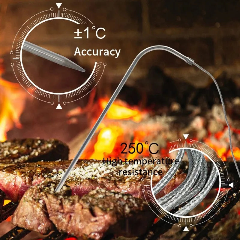 Termômetro Culinário Digital Sem Fio para Churrasco e Forno