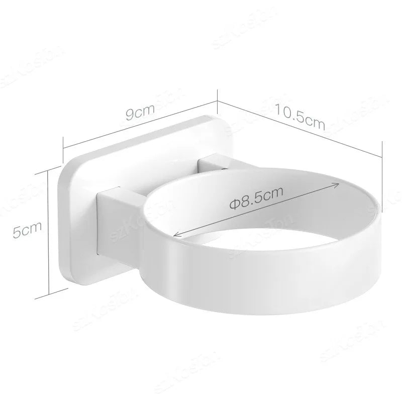 Suporte Adesivo de Parede para Secador de Cabelo e Acessórios