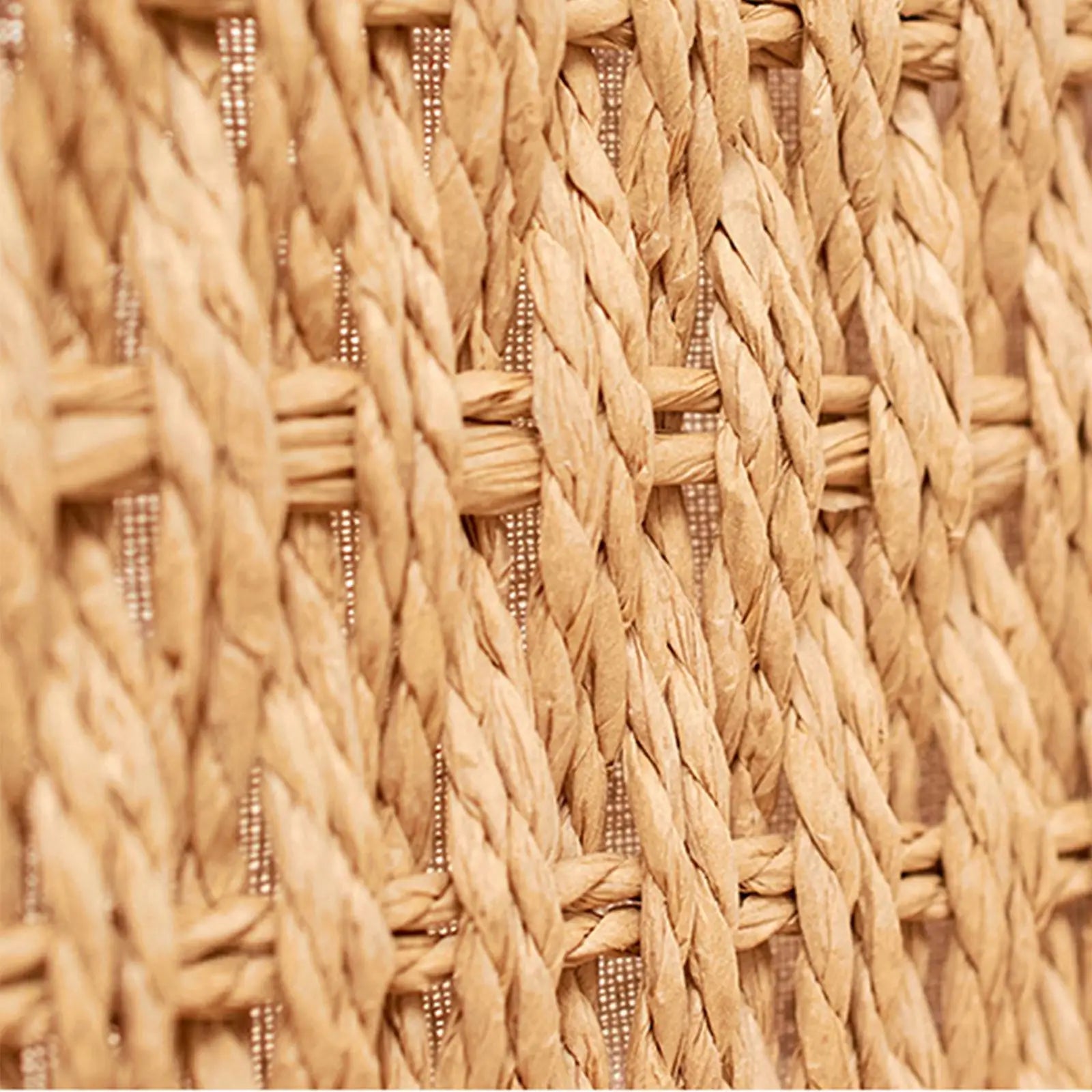 Cesta Decorativa Rústica para Armazenamento com Forro de Linho Lavável