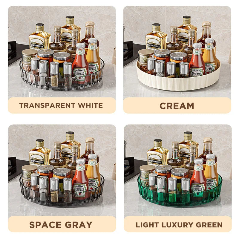 Organizador Giratório 360°: Organizador de Especiarias Antiderrapante