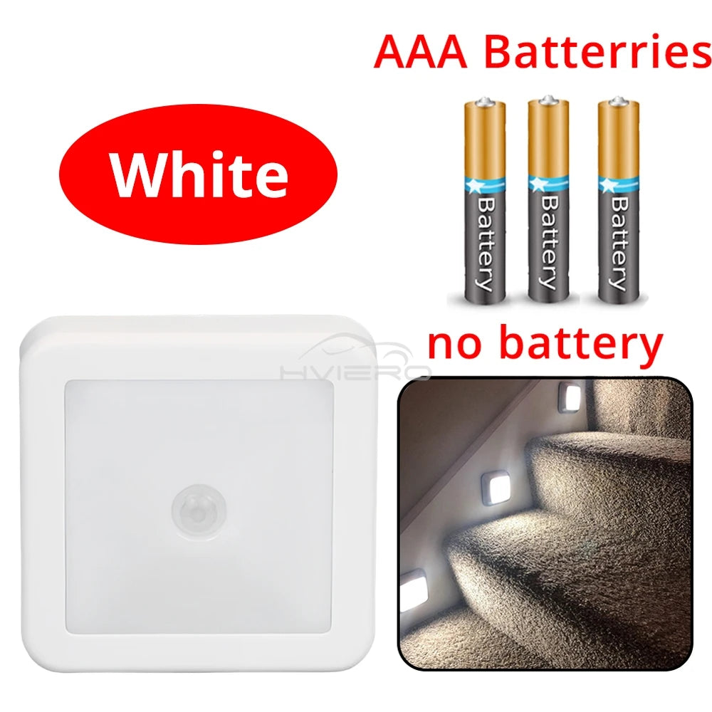 Luz Noturna LED com Sensor de Movimento (Pilha ou Recarregável USB)