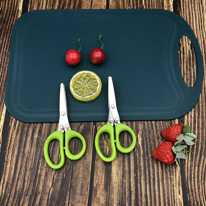 Tesoura de Cozinha Multilâminas: Aço Inox Para Temperos e Ervas