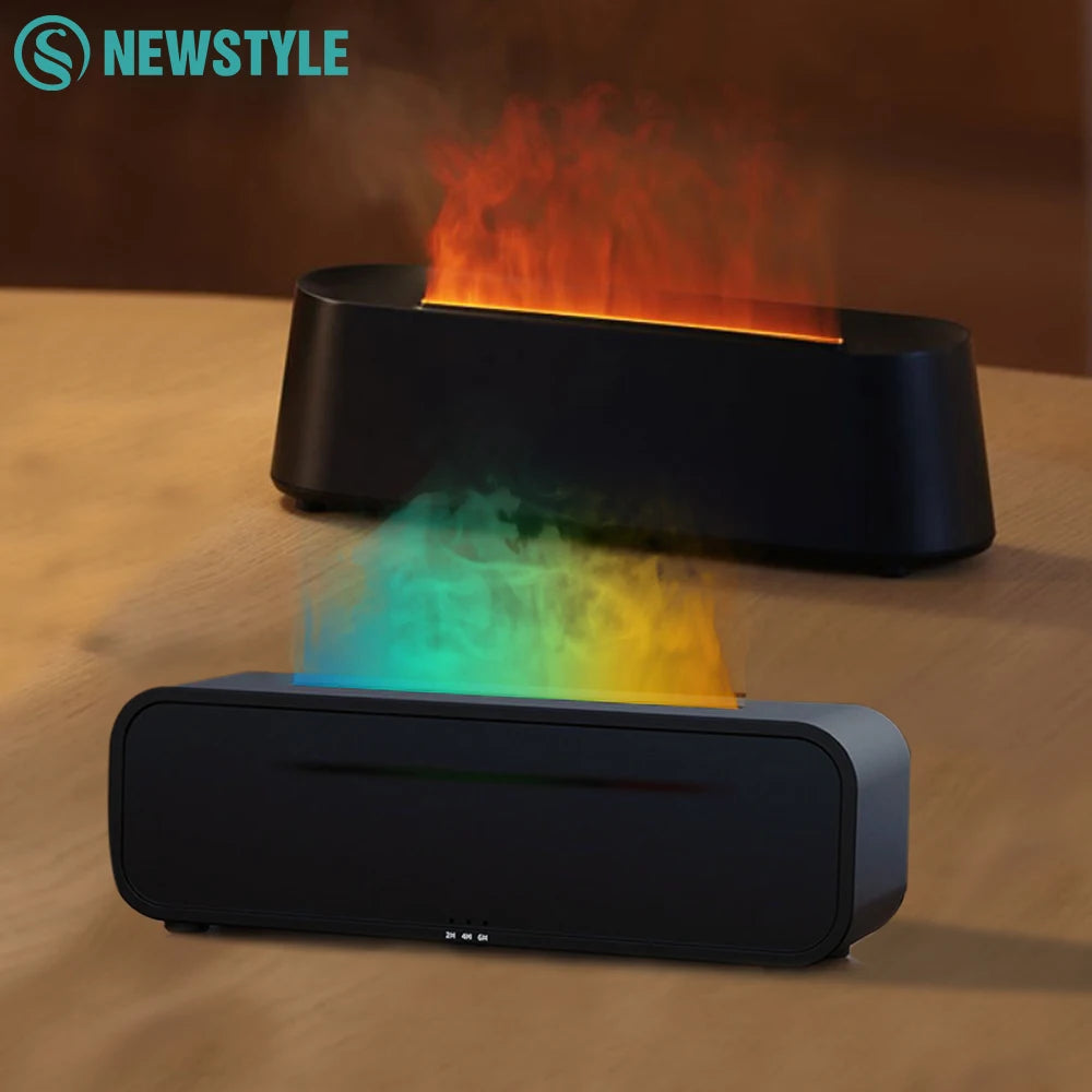 Difusor de Aromas Ultrassônico USB com Efeito Chama Colorida