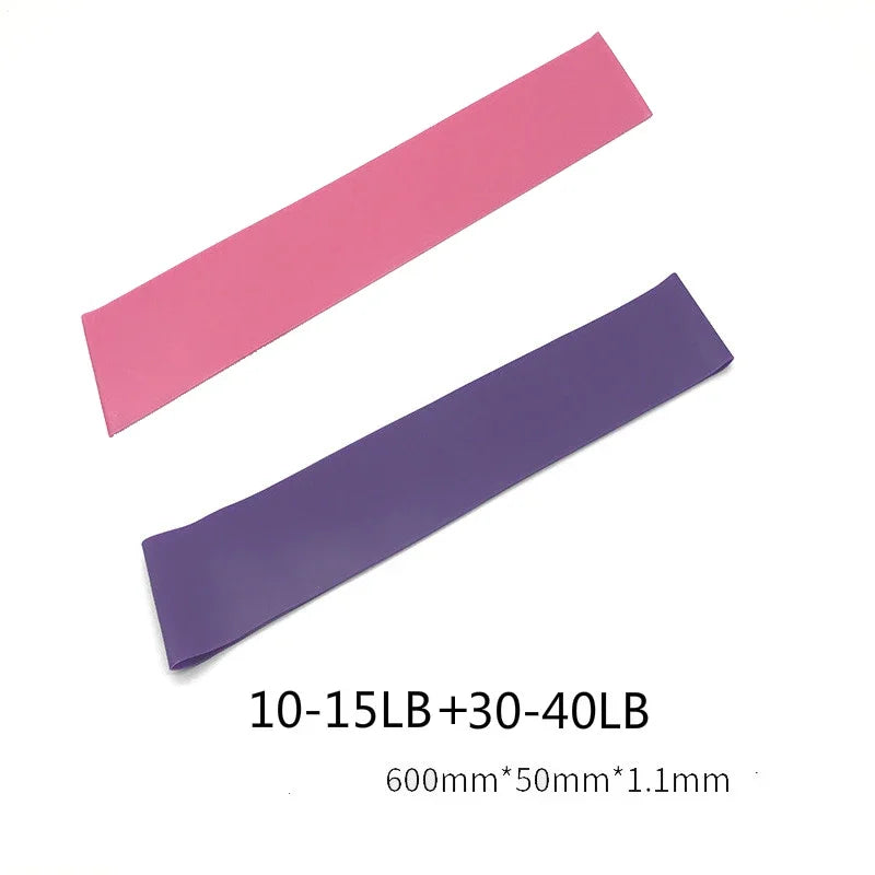 Kit 2 Faixas Elásticas Mini Band para Treino Funcional