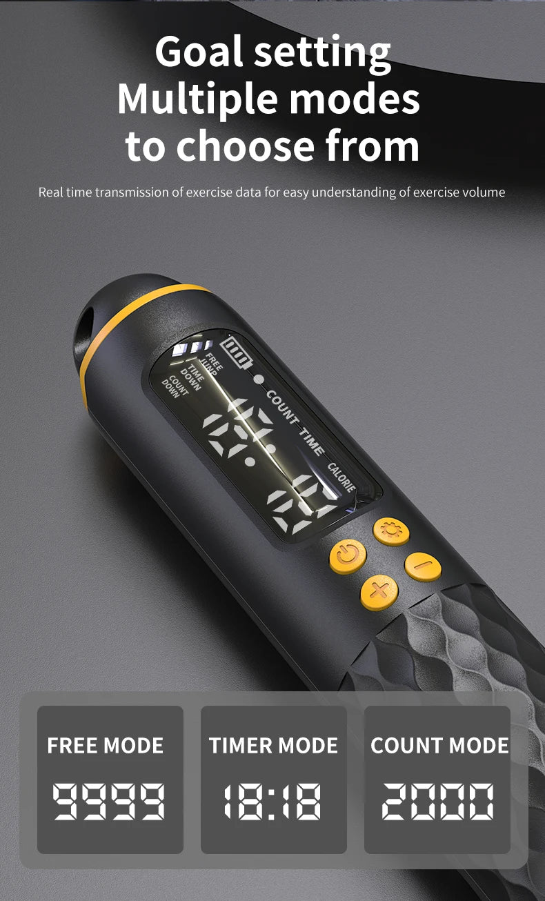 Corda de Pular com Contador Eletrônico e Cálculo de Calorias