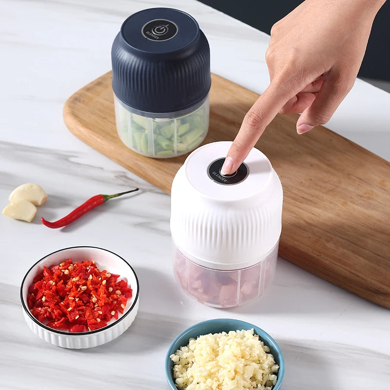 Mini Triturador de Alho Elétrico: Recarregável USB para Cozinha
