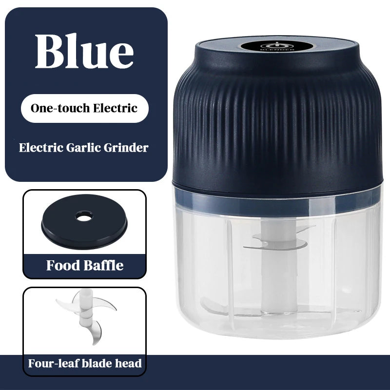 Mini Triturador de Alho Elétrico: Recarregável USB para Cozinha