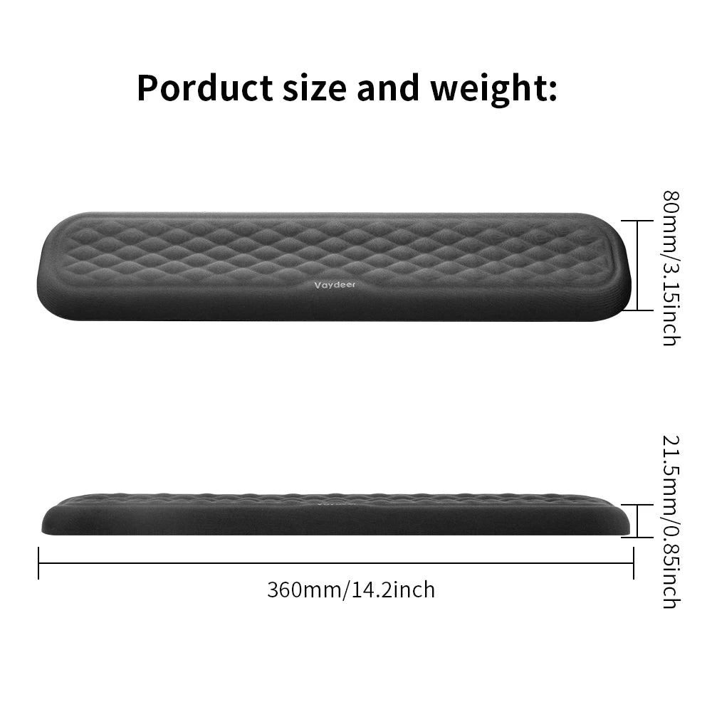 Kit Apoio de Pulso Ergonômico para Teclado e Mouse (Memory Foam)