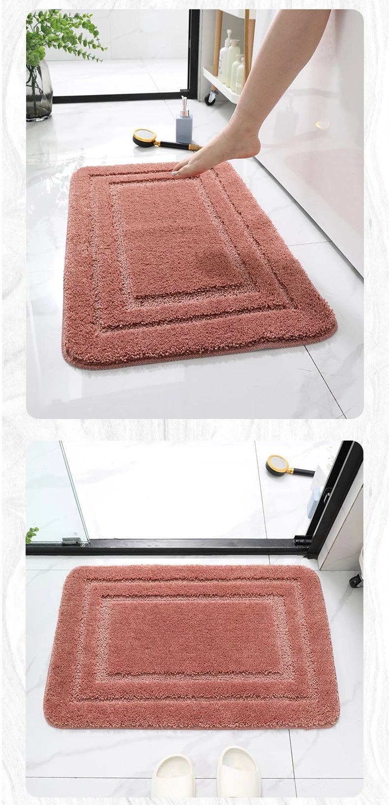 Tapete de Banheiro Super Absorvente Antiderrapante (Extra Macio)