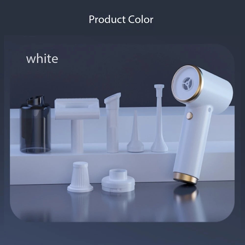 Mini Aspirador e Soprador Recarregável com Acessórios