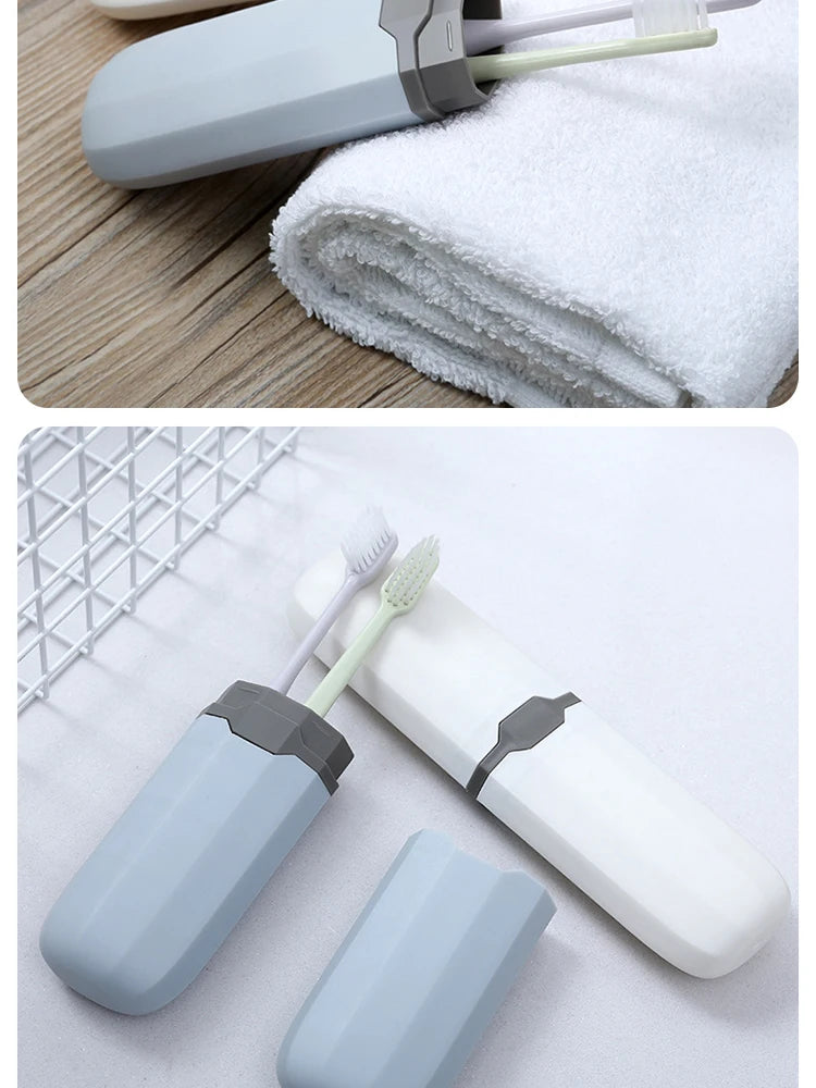 Estojo Porta Escova de Dente Portátil para Viagem (Kit com 1 ou 4)