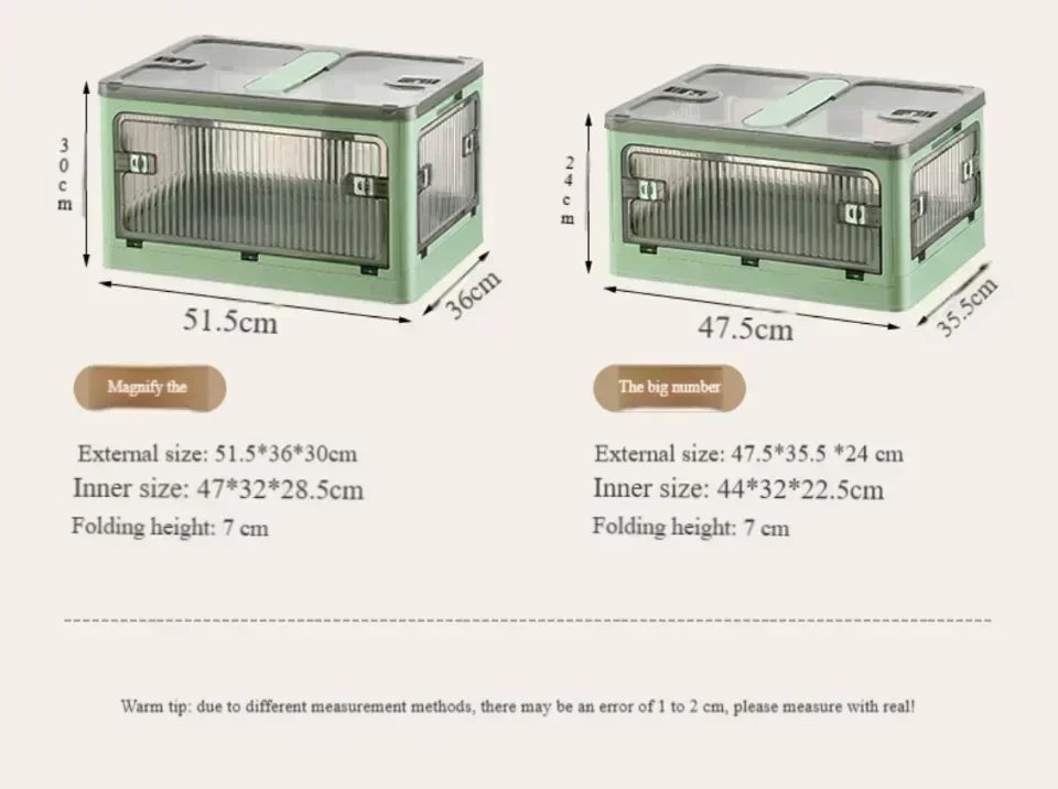 Baú Organizador Empilhável com Portas Frontais e Rodas