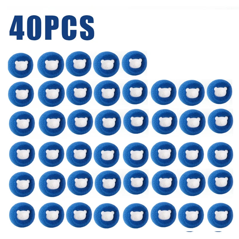 Kit 1/5/10/20/40 Bolas de Lavanderia Removedor de Pelos (Reutilizável)