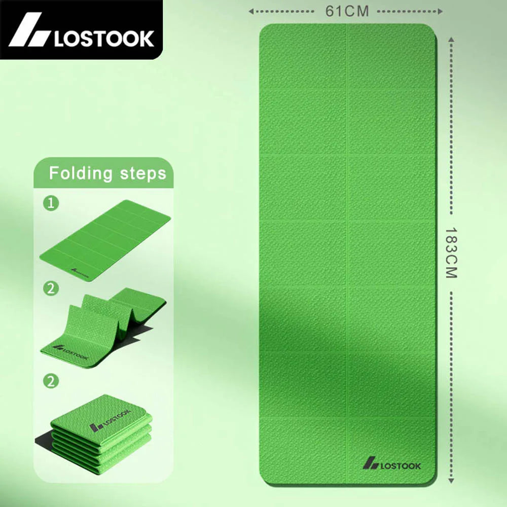 Tapete para Pilates e Yoga Dobrável 4mm Leve e Antiderrapante
