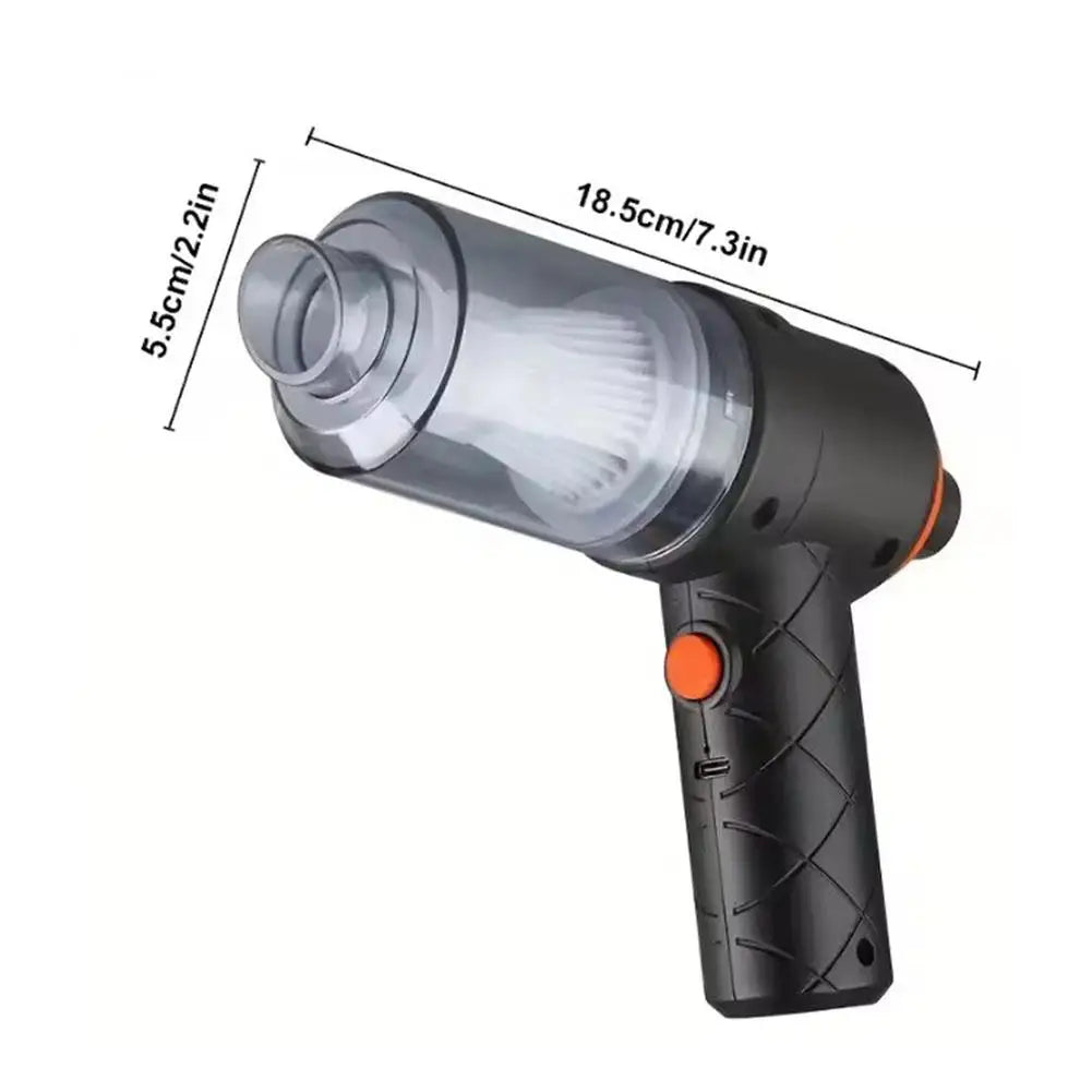 Mini Aspirador de Pó Portátil Sem Fio para Carro e Casa (120W)