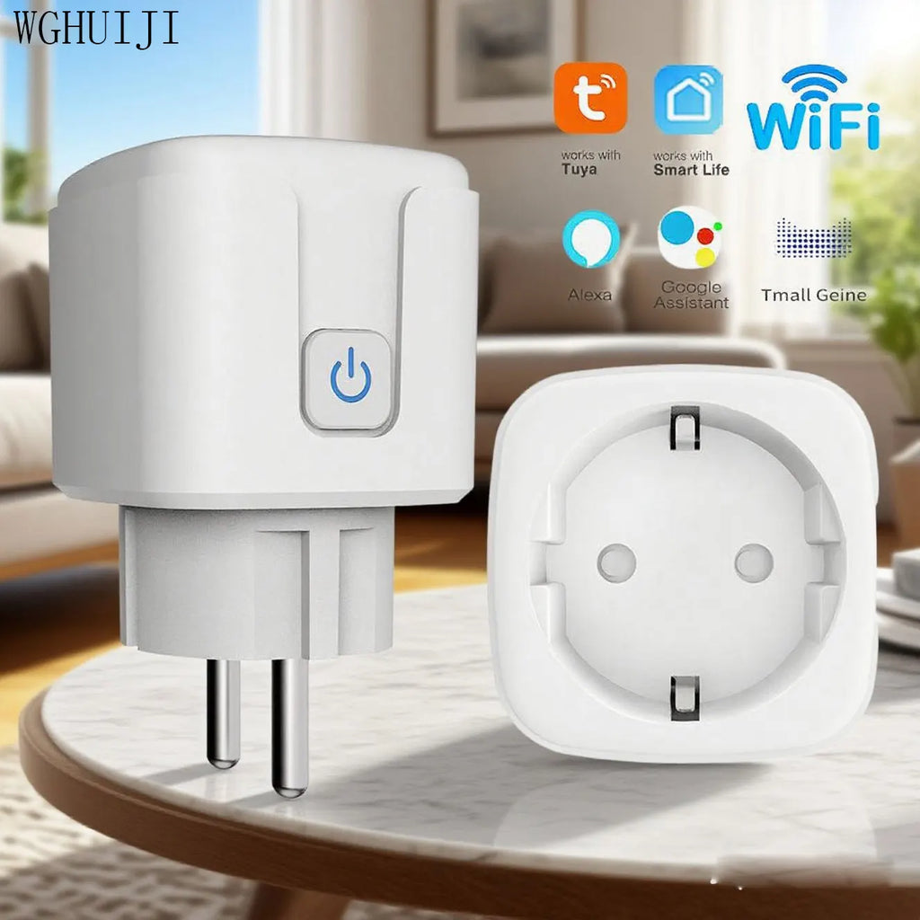 Tomada Inteligente Wifi com Controle Remoto via App e Comando de Voz (Tuya)