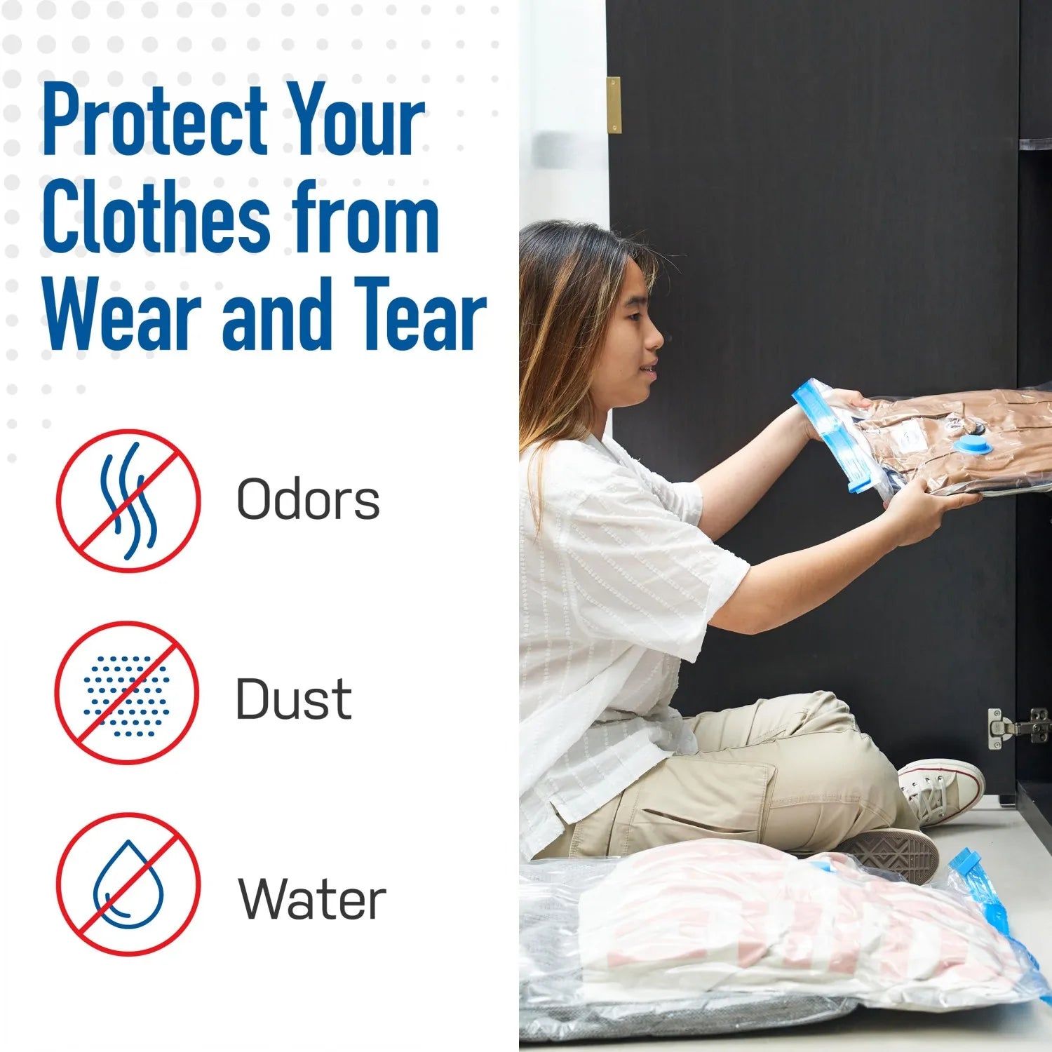 Kit 5 Sacos a Vácuo Organizadores: Economize 80% de Espaço