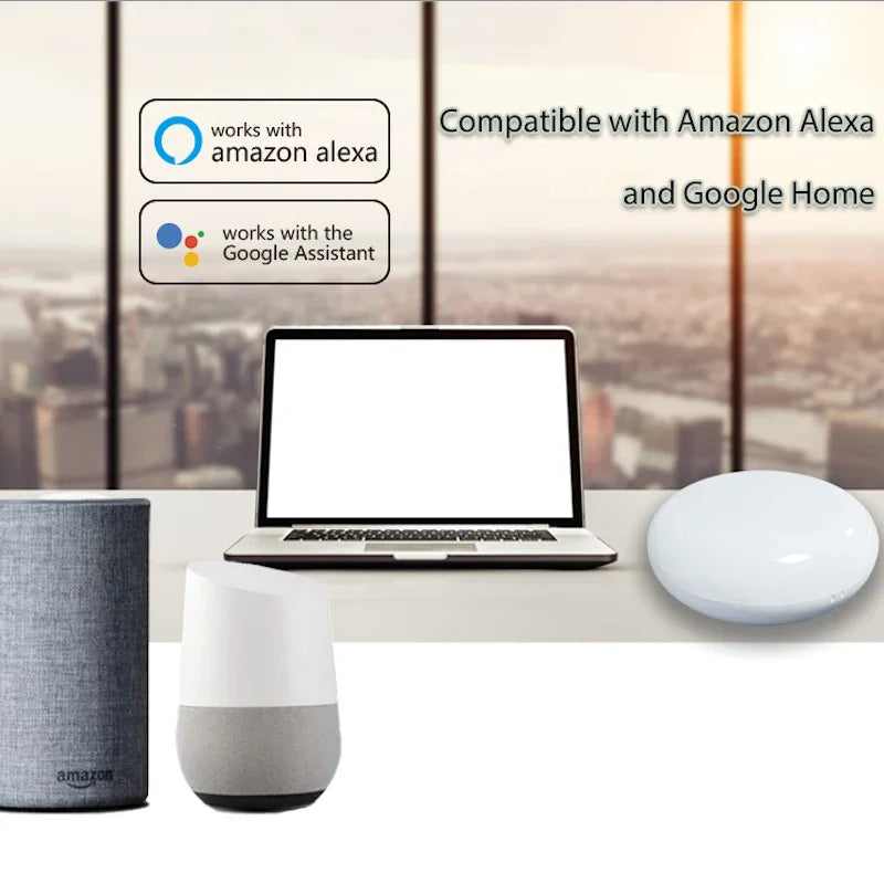 Controle Remoto Universal Inteligente Tuya Wifi IR com Sensor de Temperatura e Umidade