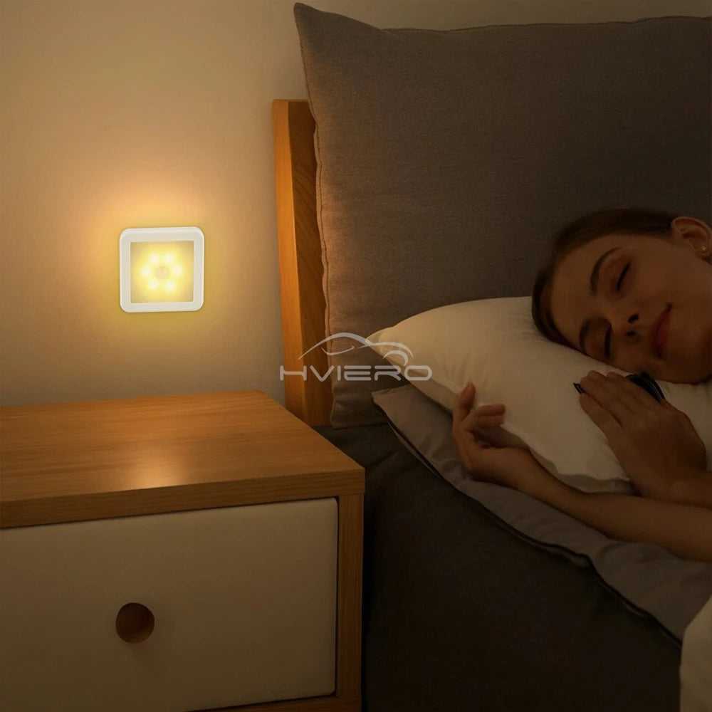 Luz Noturna LED com Sensor de Movimento (Pilha ou Recarregável USB)