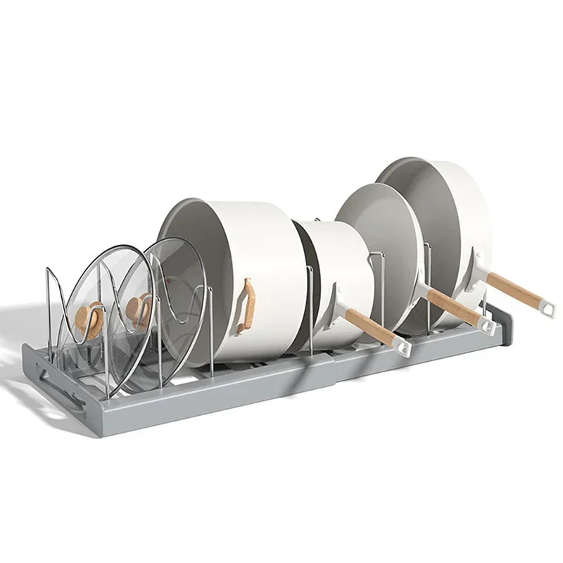 Organizador de Panelas e Tampas Expansível com 7 Divisórias