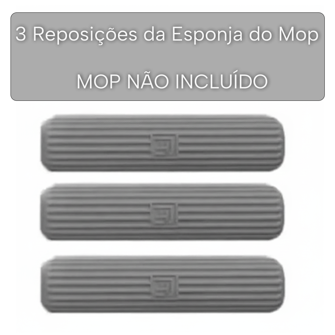 Kit com 3 Refis de Esponja para Mini Mop Portátil